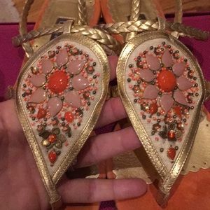 Rafe New York Gold Slingback Sandals, 37 (US 7)